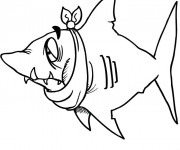 Coloriage Requin qui fait rire