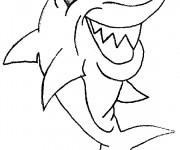 Coloriage Requin qui rit