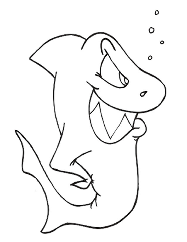 Coloriage et dessins gratuits Requin rigolo à imprimer