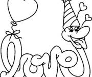 Coloriage Ballon en forme de serpent