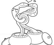 Coloriage Bisou des serpents amoureux