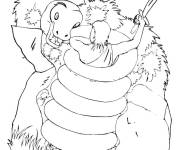Coloriage Boa constricteur en noir et blanc