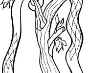 Coloriage Boa sur l'arbre
