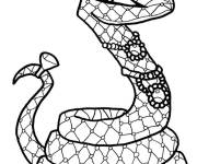 Coloriage Charmant serpent princesse