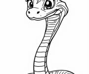 Coloriage Cobra de bande anim&eacute; adorable