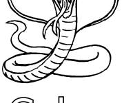 Coloriage Cobra en texte