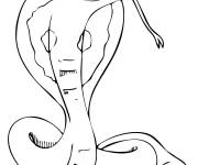 Coloriage Cobra m&eacute;chant