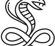 Coloriage Cobra stylisé