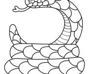 Coloriage Contour de serpent pour les enfants