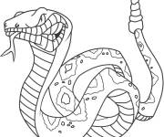 Coloriage Crotale en col&egrave;re