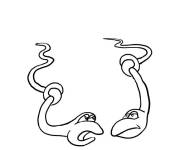 Coloriage Deux petits serpents