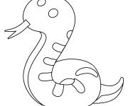 Coloriage &Eacute;moji serpent