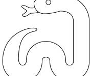 Coloriage et dessins gratuit &Eacute;moji serpent &agrave; impri à imprimer