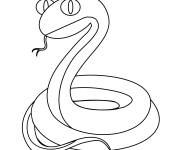 Coloriage &Eacute;moji serpent facile