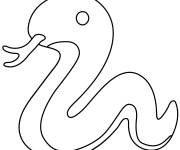 Coloriage &Eacute;moji serpent gratuit