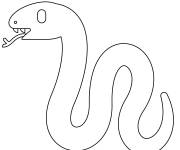 Coloriage &Eacute;moji serpent imprimable