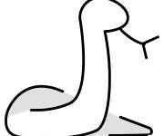 Coloriage &Eacute;moji serpent styl&eacute;