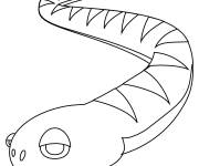 Coloriage Gros serpent ennuy&eacute;