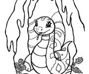 Coloriage Hibernation de Serpent