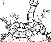 Coloriage Jardin de Serpents