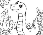 Coloriage Joli serpent se balade