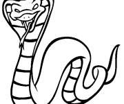 Coloriage King Cobra de cartoon
