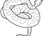 Coloriage L'attaque du serpent pour enfant