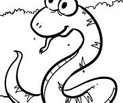 Coloriage La joie sur les yeux du serpent