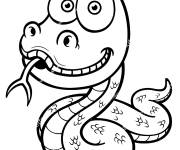 Coloriage La surprise du serpent
