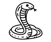 Coloriage Le roi Cobra sen maternelle