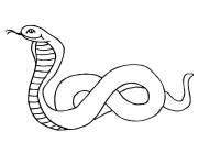 Coloriage et dessins gratuit Le serpent recroquevill&eacute; à imprimer