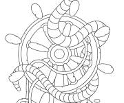 Coloriage Le serpent sur le bateau
