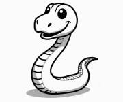 Coloriage Lego serpent