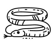 Coloriage Logo serpent facile