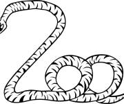 Coloriage Long Serpent ray&eacute;