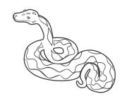 Coloriage Mod&egrave;le de serpent en contour