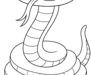 Coloriage Petit serpent avec sa langue