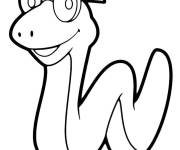 Coloriage et dessins gratuit Petit serpent sage à imprimer
