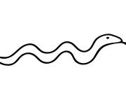 Coloriage Petit Serpent simple