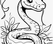 Coloriage Photo du petit serpent adorable