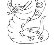 Coloriage Portrait de Serpent