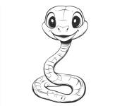 Coloriage Portrait du serpent &agrave; impri