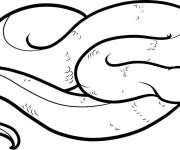 Coloriage Reptile rampant &agrave; l&rsquo;&eacute;chelle