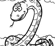 Coloriage Serpent a l'air stupide