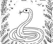 Coloriage Serpent &agrave; motif