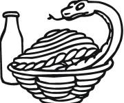 Coloriage Serpent a soif