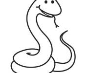 Coloriage Serpent aimable