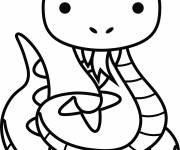 Coloriage serpent allong&eacute;