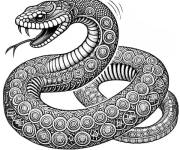 Coloriage Serpent anti-stress