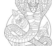 Coloriage Serpent antistress pour adulte